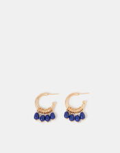 Bead Charm Hoop Earrings, , large