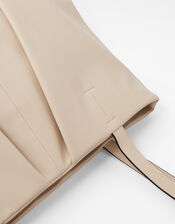 Savannah Pleated Slouch Shopper, Cream (CREAM), large