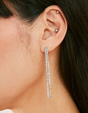 Crystal Cup Chain Slinky Drop Earrings, , large
