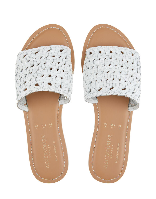 Woven Sliders, White (WHITE), large