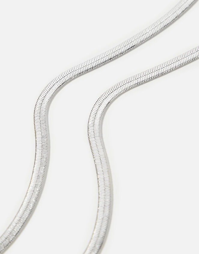 Platinum-Plated Omega Snake Chain , , large
