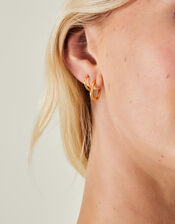 14ct Gold-Plated Single Hoop Earring, , large