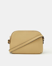Double Zip Crossbody Bag, Yellow (YELLOW), large