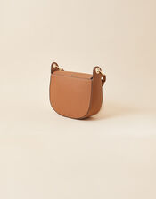 Leather Plait Saddle Cross-Body Bag, , large