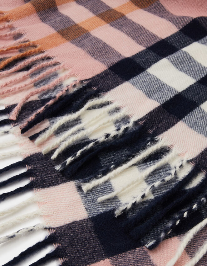 Check Print Blanket Scarf, , large