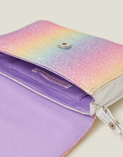 Girls Ombre Rainbow Cross-Body Bag, , large
