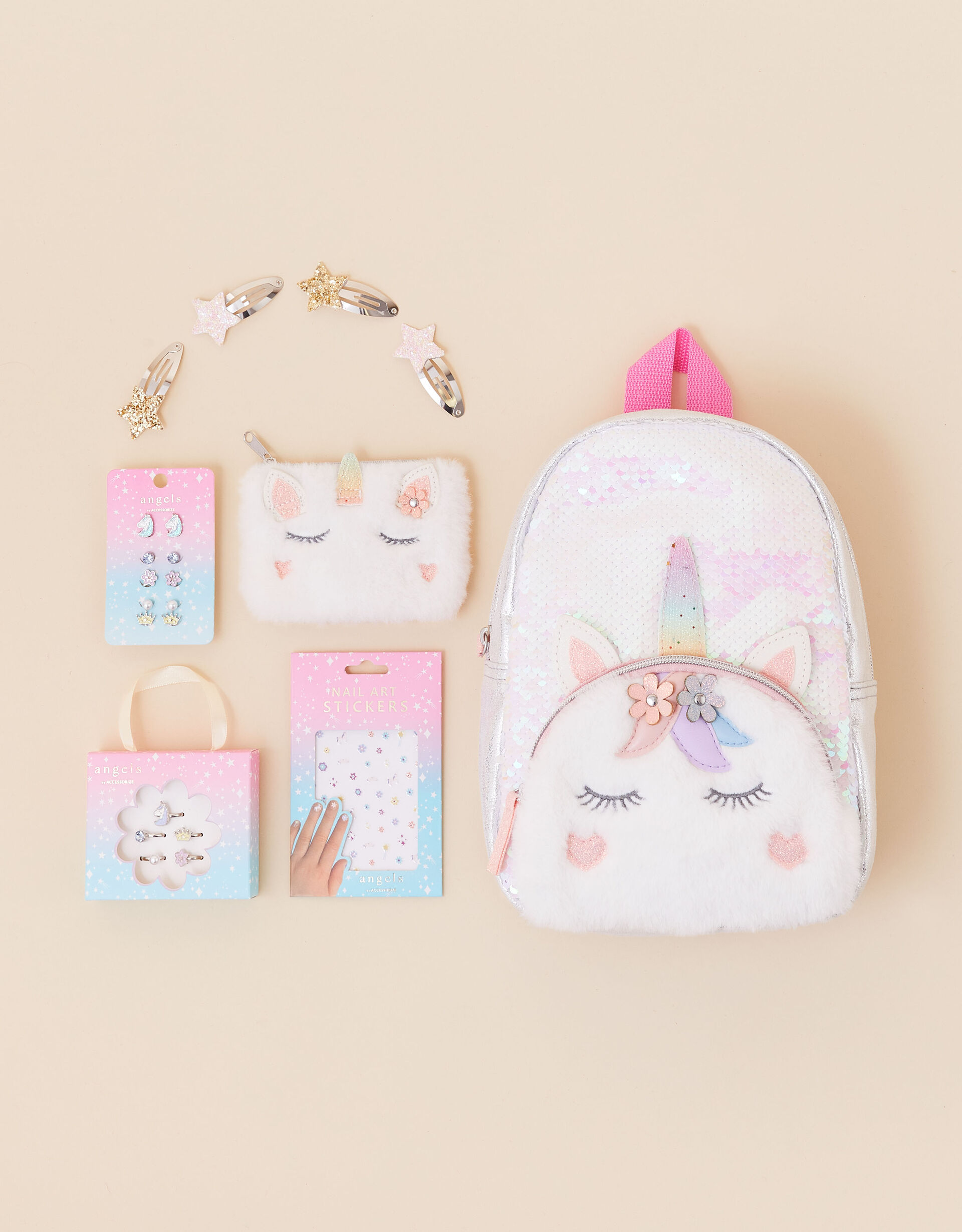 Girls Unicorn Hair and Jewellery Set, , large