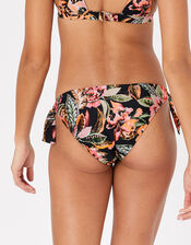 Oriental Print Tie Bikini Briefs, Multi (DARKS-MULTI), large