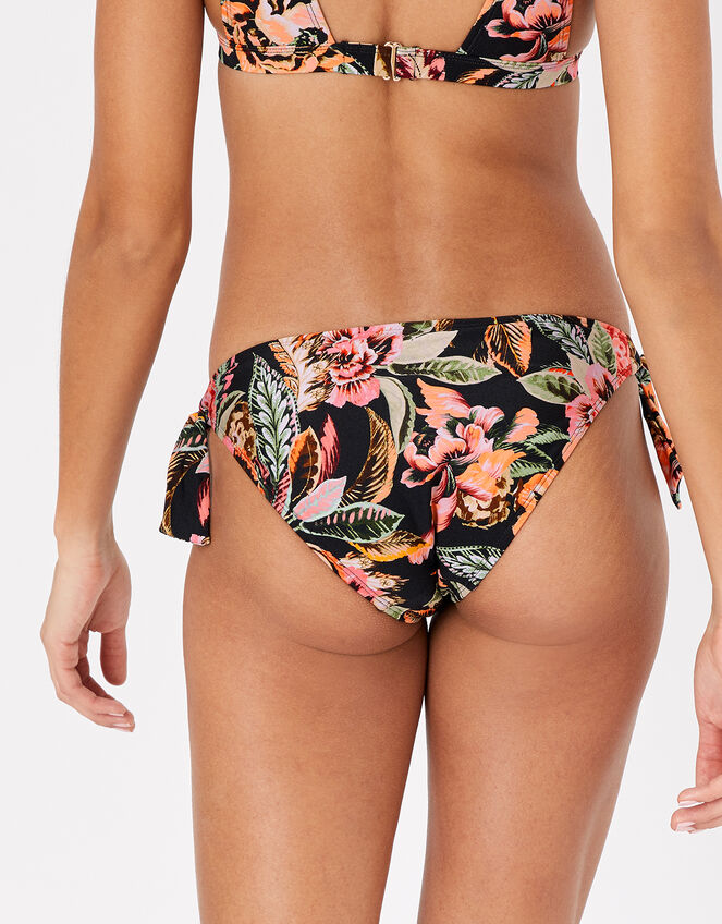 Oriental Print Tie Bikini Briefs, Multi (DARKS-MULTI), large