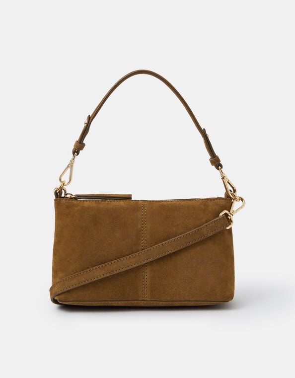 Suede Crossbody Handbag, , large