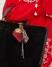 Leopard Heart Bag Charm, , large