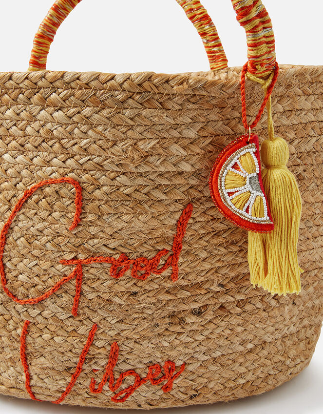 Good Vibes Basket Bag, , large