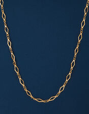 14ct Gold-Plated Diamond Cut-Out Chain, , large