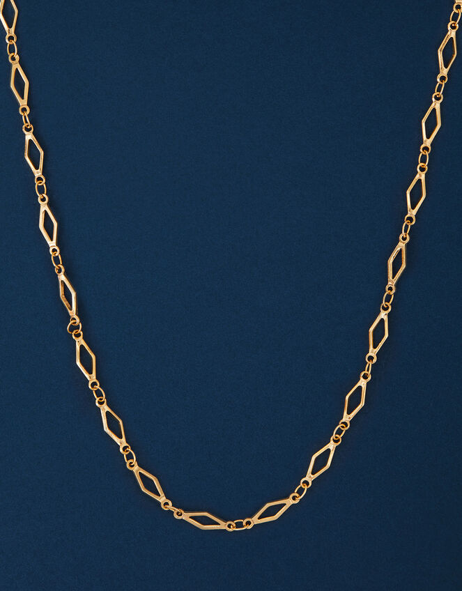 14ct Gold-Plated Diamond Cut-Out Chain, , large