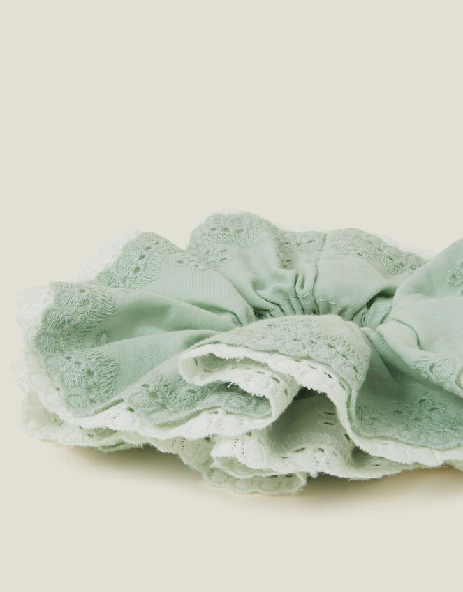 Double Broderie Hair Scrunchie, , large