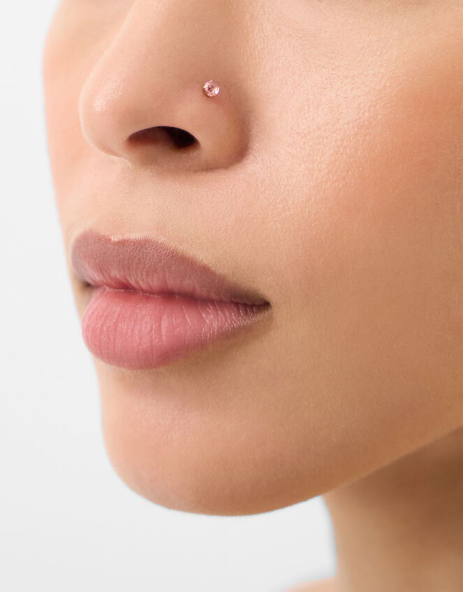 2-Pack 14ct Gold-Plated Surgical Steel Flatback Studs, , large