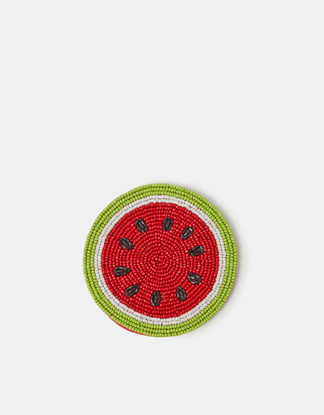 Watermelon Beaded Coaster, , large