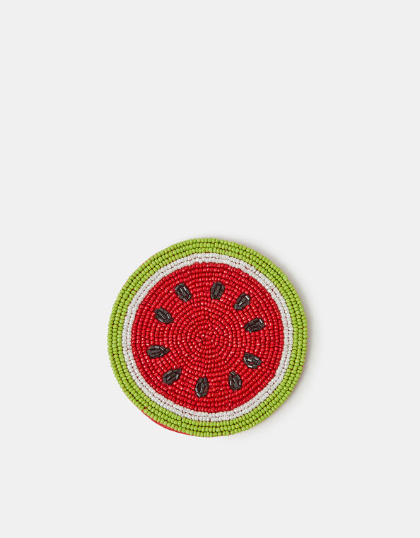 Watermelon Beaded Coaster, , large