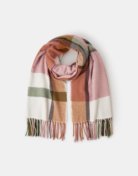 Check Print Blanket Scarf, , large