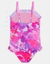 Girls Ruffle Tie Dye Swimsuit, Multi (BRIGHTS MULTI), large