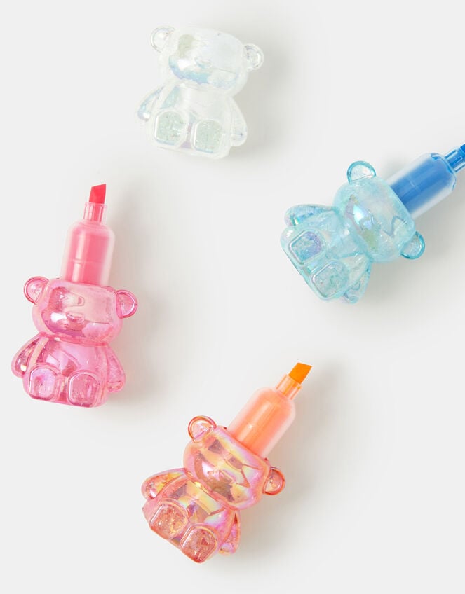 Girls 4-Pack Stackable Bear Highlighters, , large