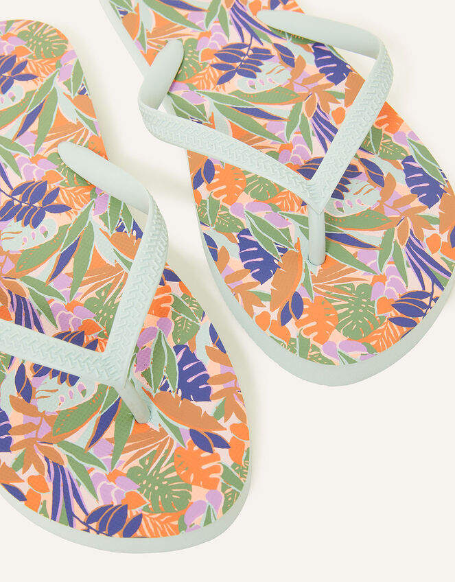Palm Print Flip Flops, Multi (BRIGHTS-MULTI), large