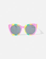 Girls Rainbow Stripe Sunglasses, , large