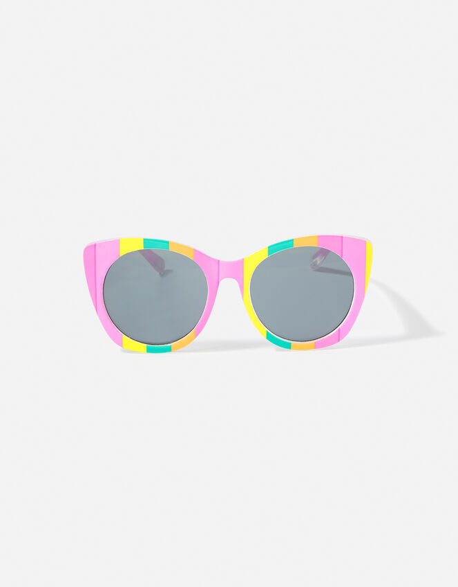 Girls Rainbow Stripe Sunglasses, , large