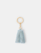 Girls Rainbow Embellished Initial Keyring, Multi (MULTI), large