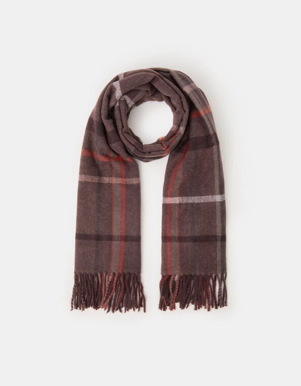Check Print Blanket Scarf, , large