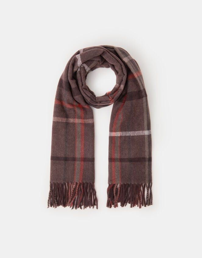 Check Print Blanket Scarf, , large