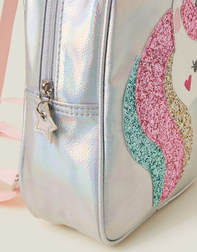 Girls Unicorn Glitter Backpack, , large