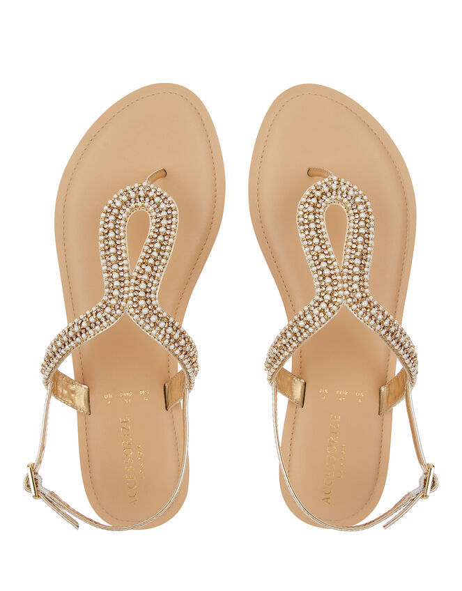 Seychelles Pearly Beaded Sandals, Cream (PEARL), large