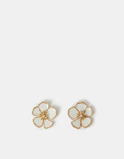 Statement Flower Stud Earrings, , large