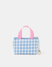 Girls Mini Gingham Bag Stationery Set, , large