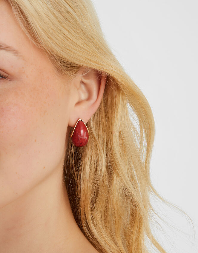 Resin Curve Drop Earrings, , large