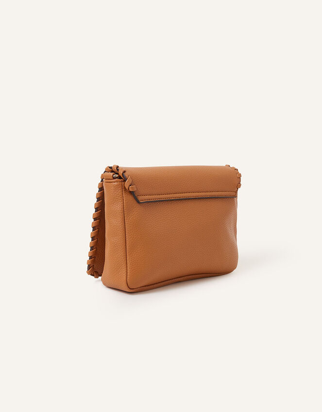 Whipstitch Flap Cross-Body Bag, , large