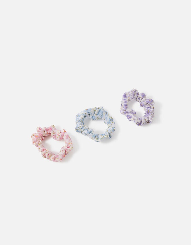 Girls Ditsy Scrunchie Set of Three, , large