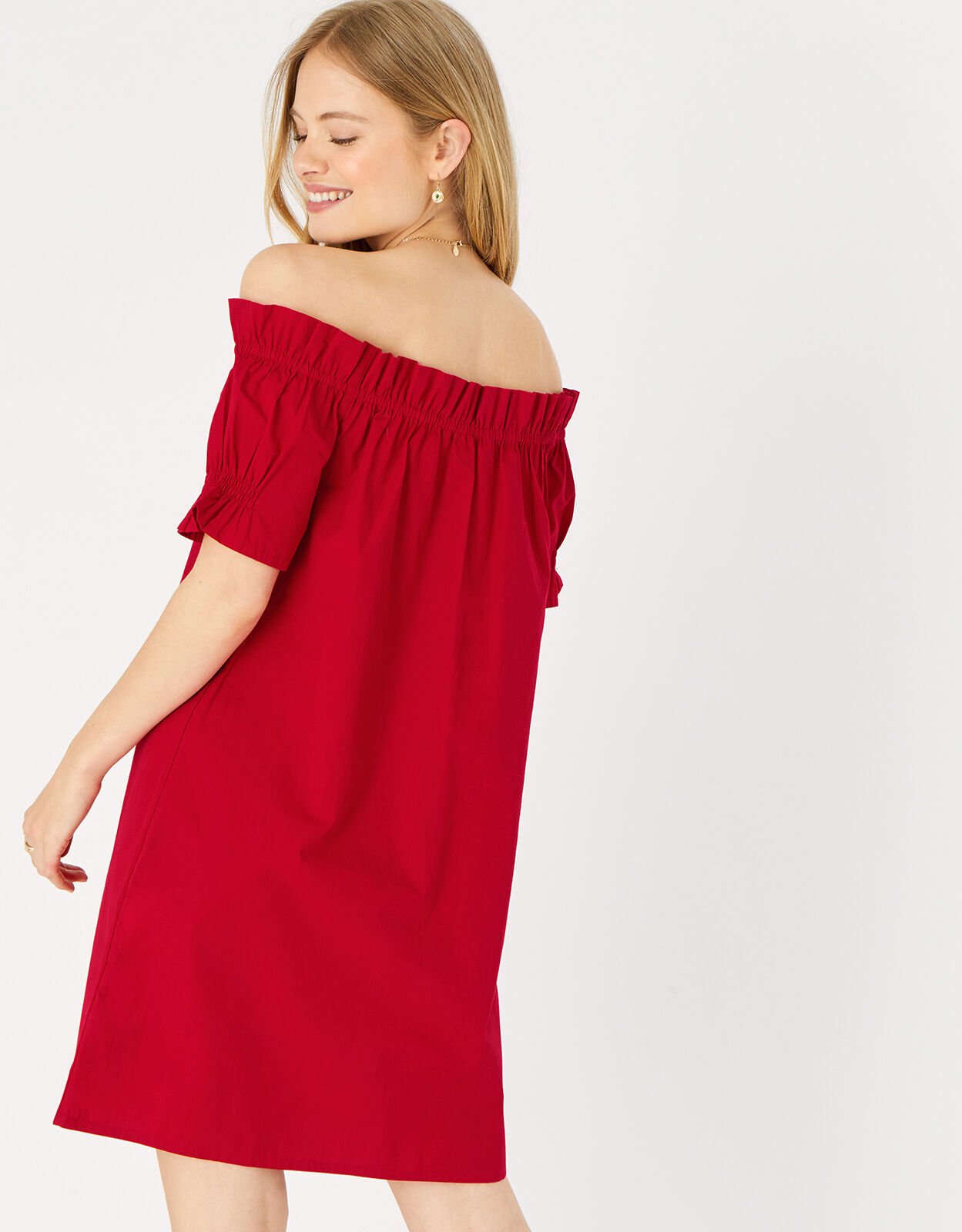 Poplin frill dress cheap