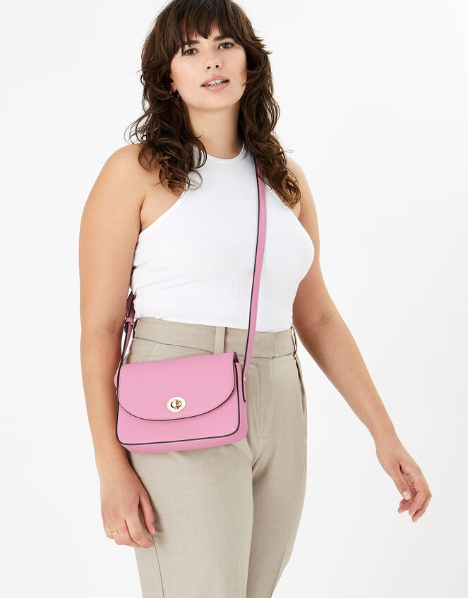 Lexi Lock Cross-Body Bag, Pink (PINK), large