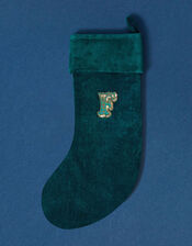 Embroidered Initial F Stocking, , large