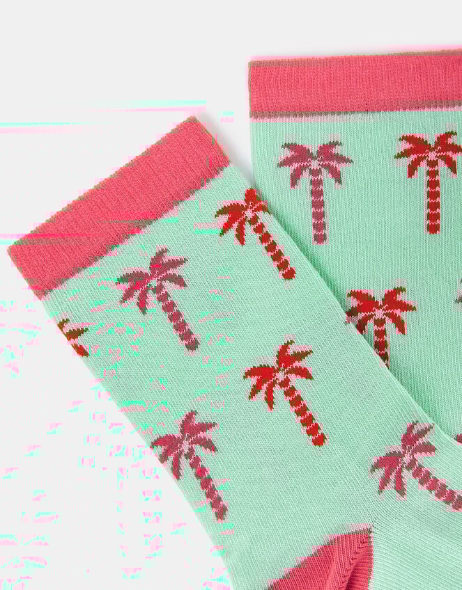Palm Tree Socks Light Green, , large