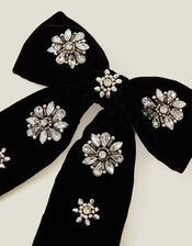 Gem Encrusted Bow Hair Clip, , large