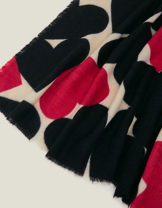 Love Heart Blanket Scarf, , large