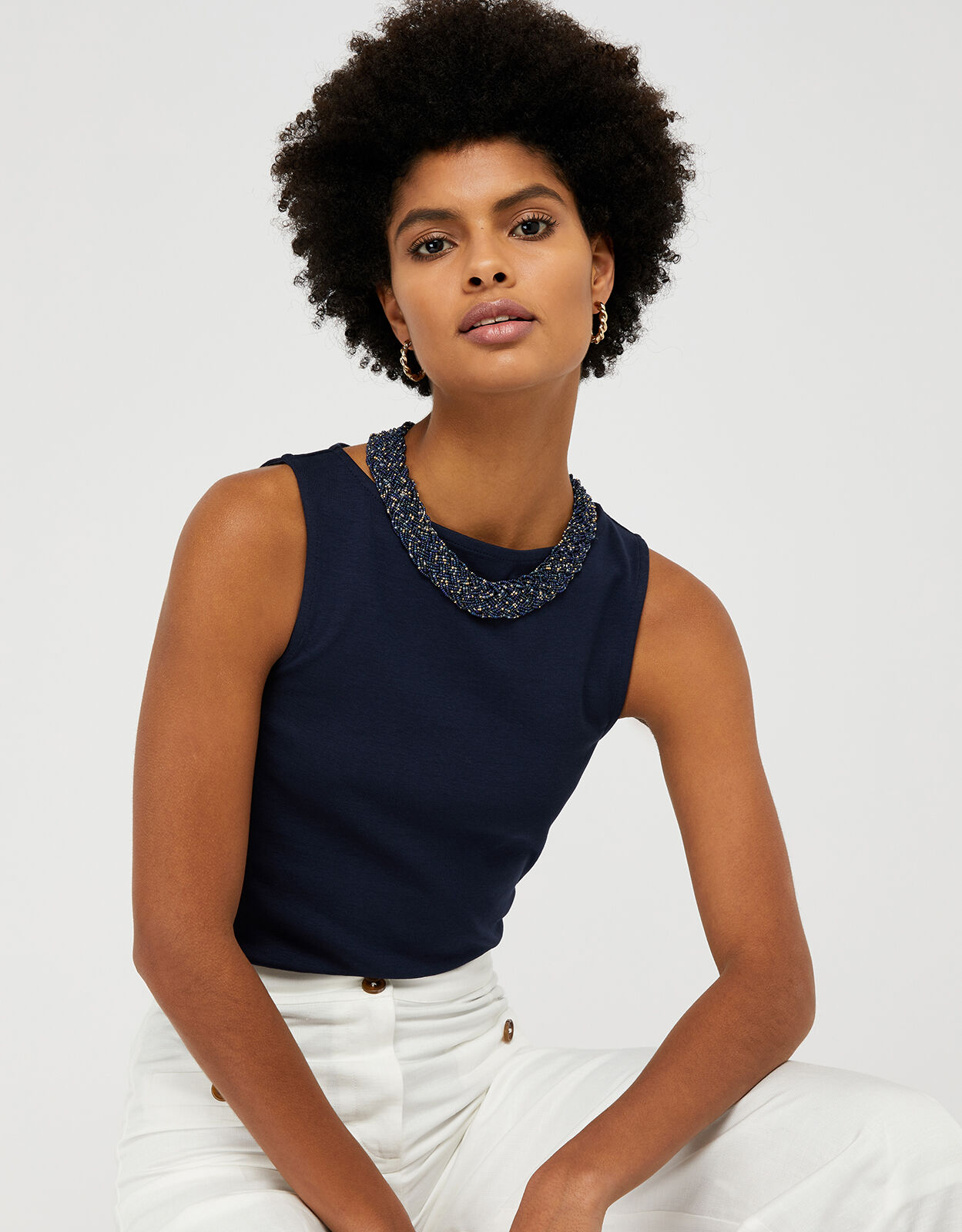 Gemma Beaded Bib Necklace | Necklaces 