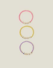 3-Pack Girls BBF Bead Friendship Bracelets, , large