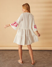 Floral Embroidered Dress, Ivory (IVORY), large