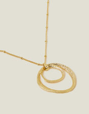 Molten Circle Pendant Necklace, , large
