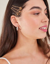 3D Floral Hair Slides Set of Three, , large