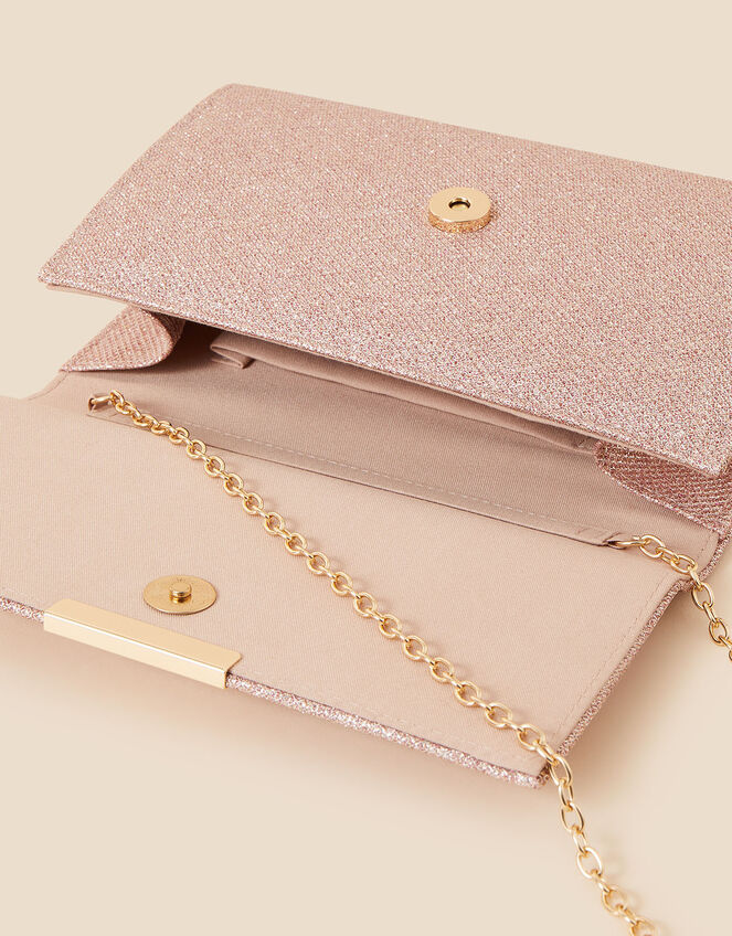 Metallic Box Clutch Bag, , large
